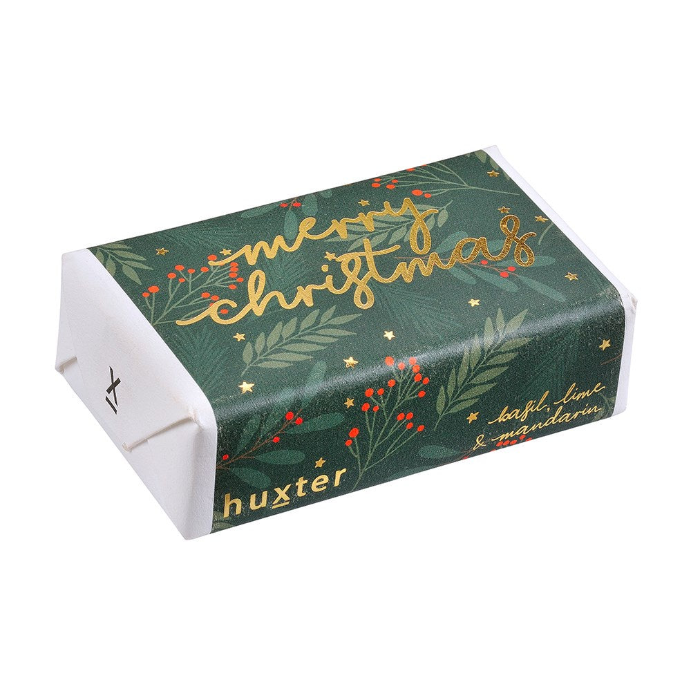 Huxter 'Green Xmas Berries' - Merry Christmas Wrapped Fragranced Soap