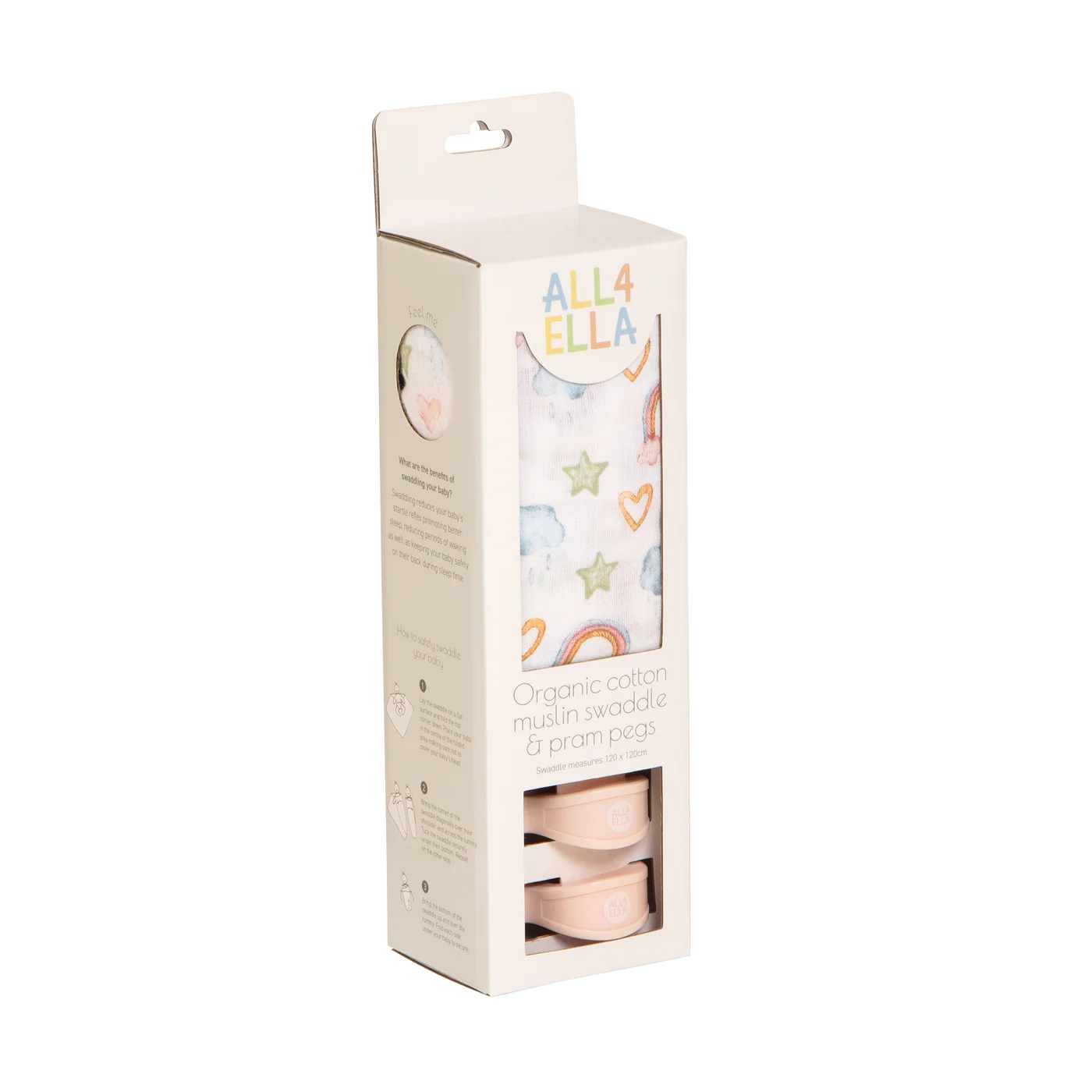 Muslin & 2 Pram Peg Gift Set