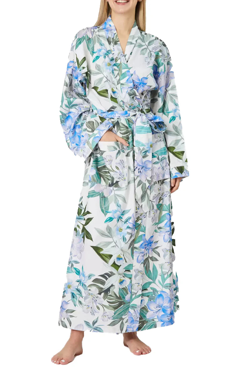 Blue Nymph Cotton Sateen Robe