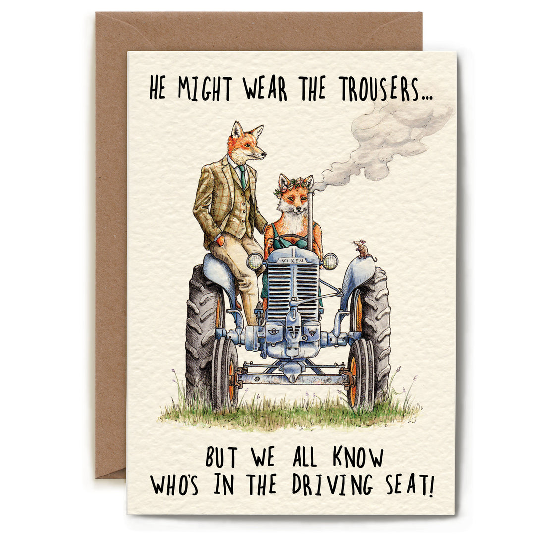 Bewilderbeest Driving Seat Card