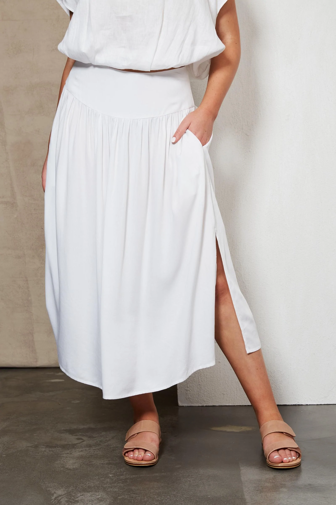 Eb & Ive Amity Skirt - Salt