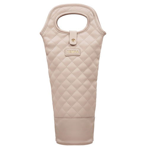 Tempa Quilted Latte Insulated Single Wine Bag