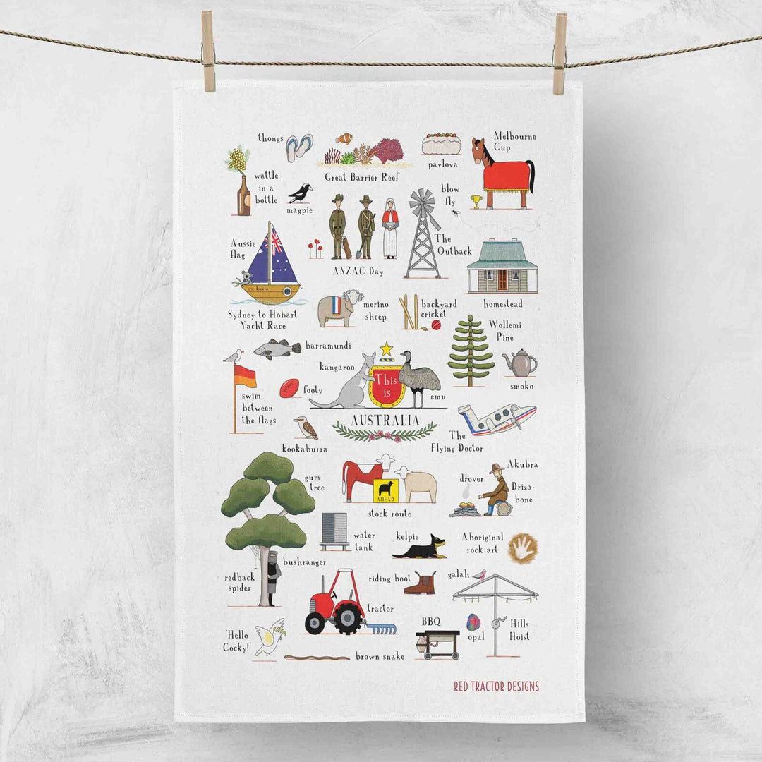 This is Australia Tea Towel - 100% Linen