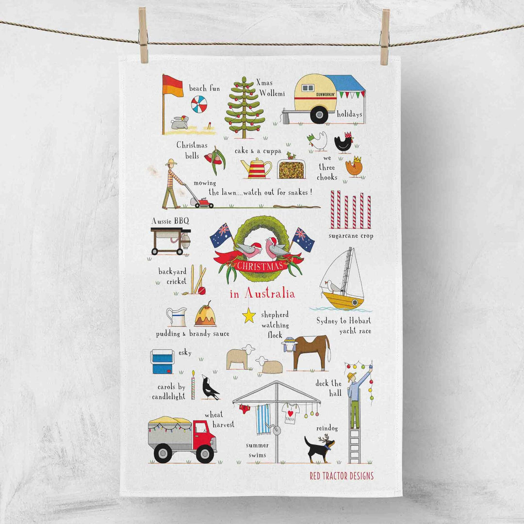 Christmas in Australia Tea Towel