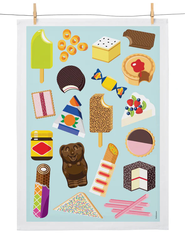 Aussie Snacks Tea Towel