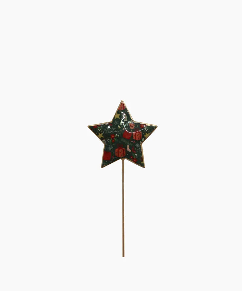 Floral Star on Stick