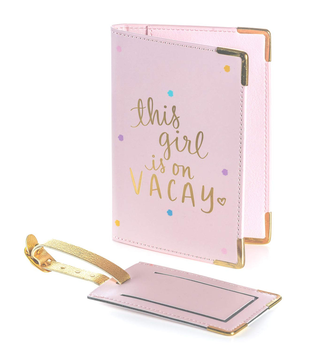 Dayna Lee Pink Passport & Luggage Tag Set