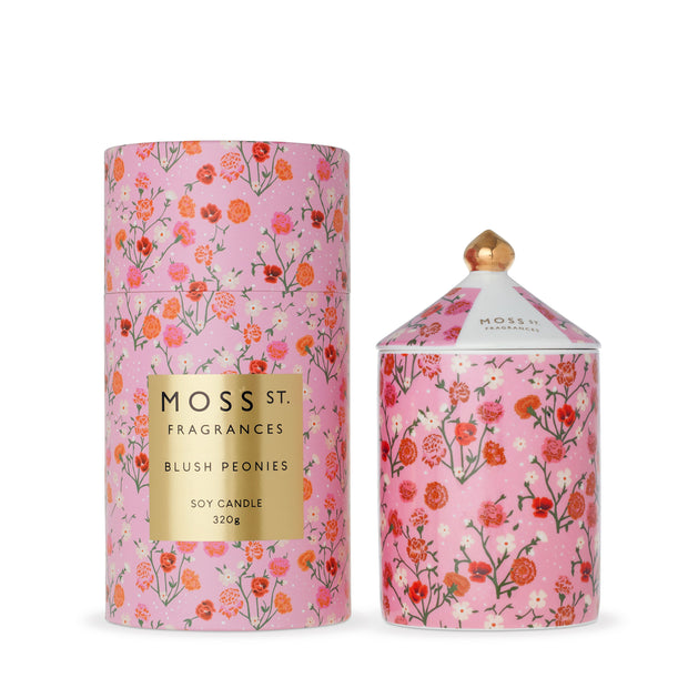 Moss St Blush Peonies Soy Candle 320g