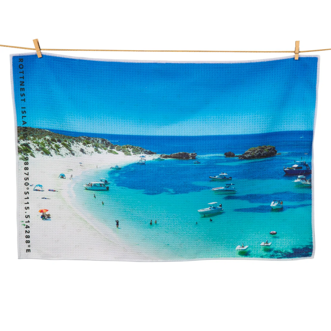 Destination Label Rotto Carpark Tea Towel