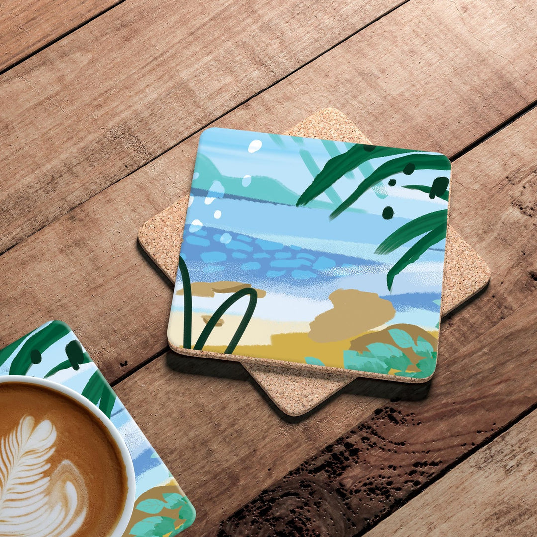 Hamptons Coastal Drink Coaster - Set of 4