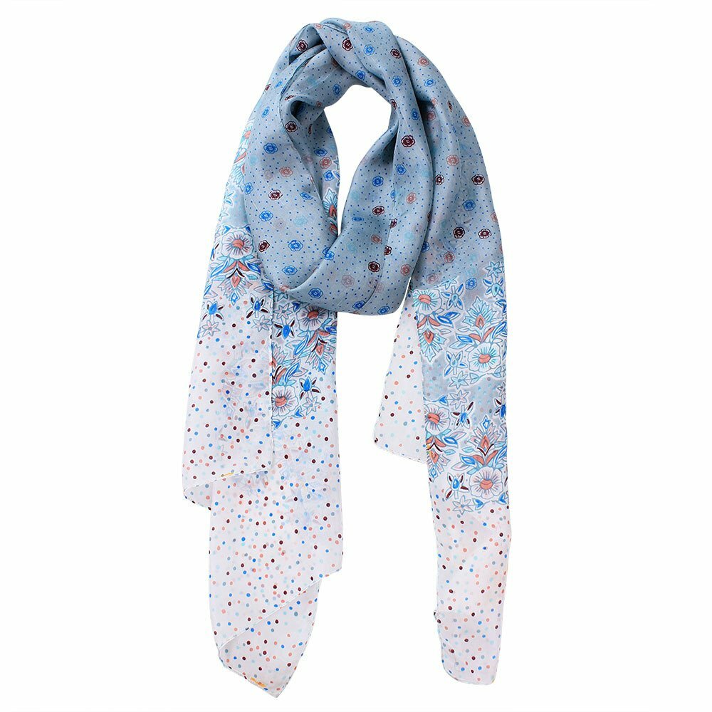 Becca Spot & Flower Print Silk Scarf