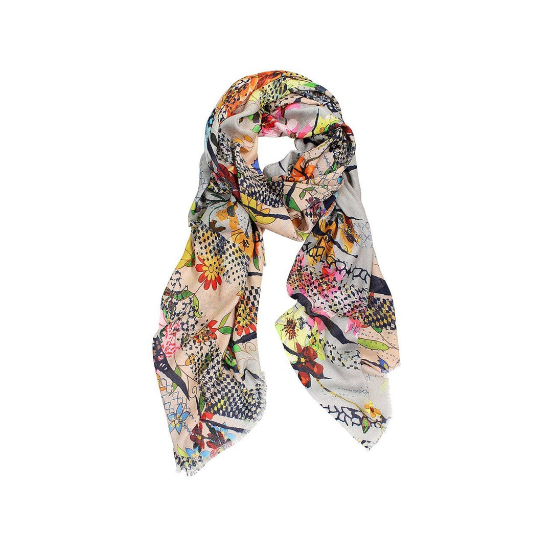 Belle Floral Diagonal Print Scarf