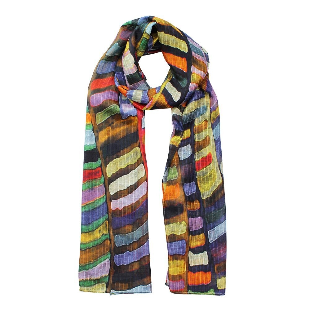 D-Lux Jumble Silk Scarf - Mustard