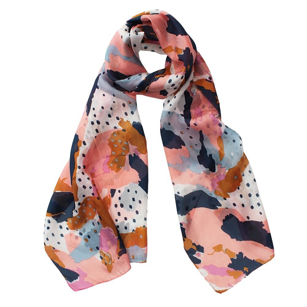 D-Lux Sunday Spot Silk Scarf - Blush