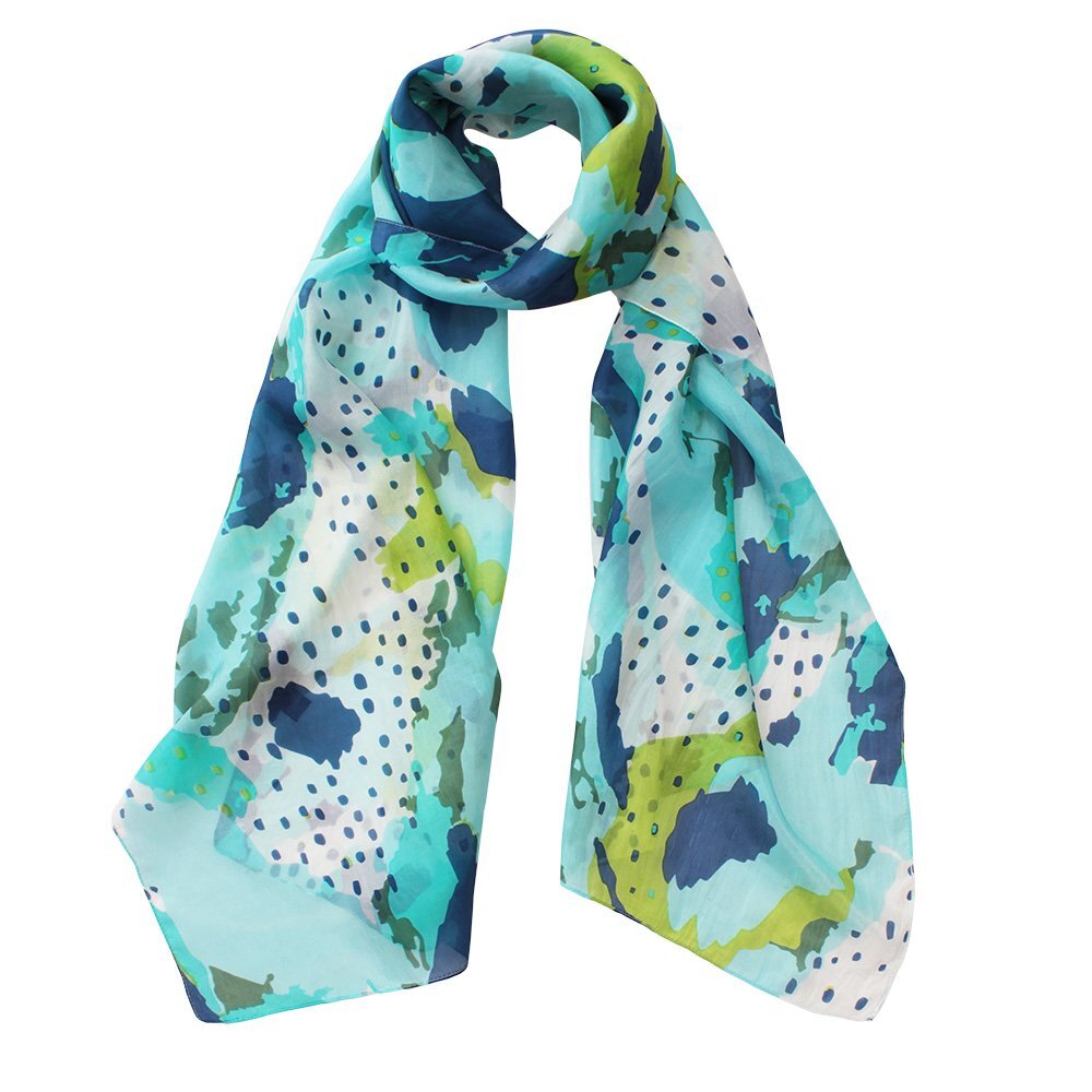 D-Lux Sunday Spot Silk Scarf - Jade