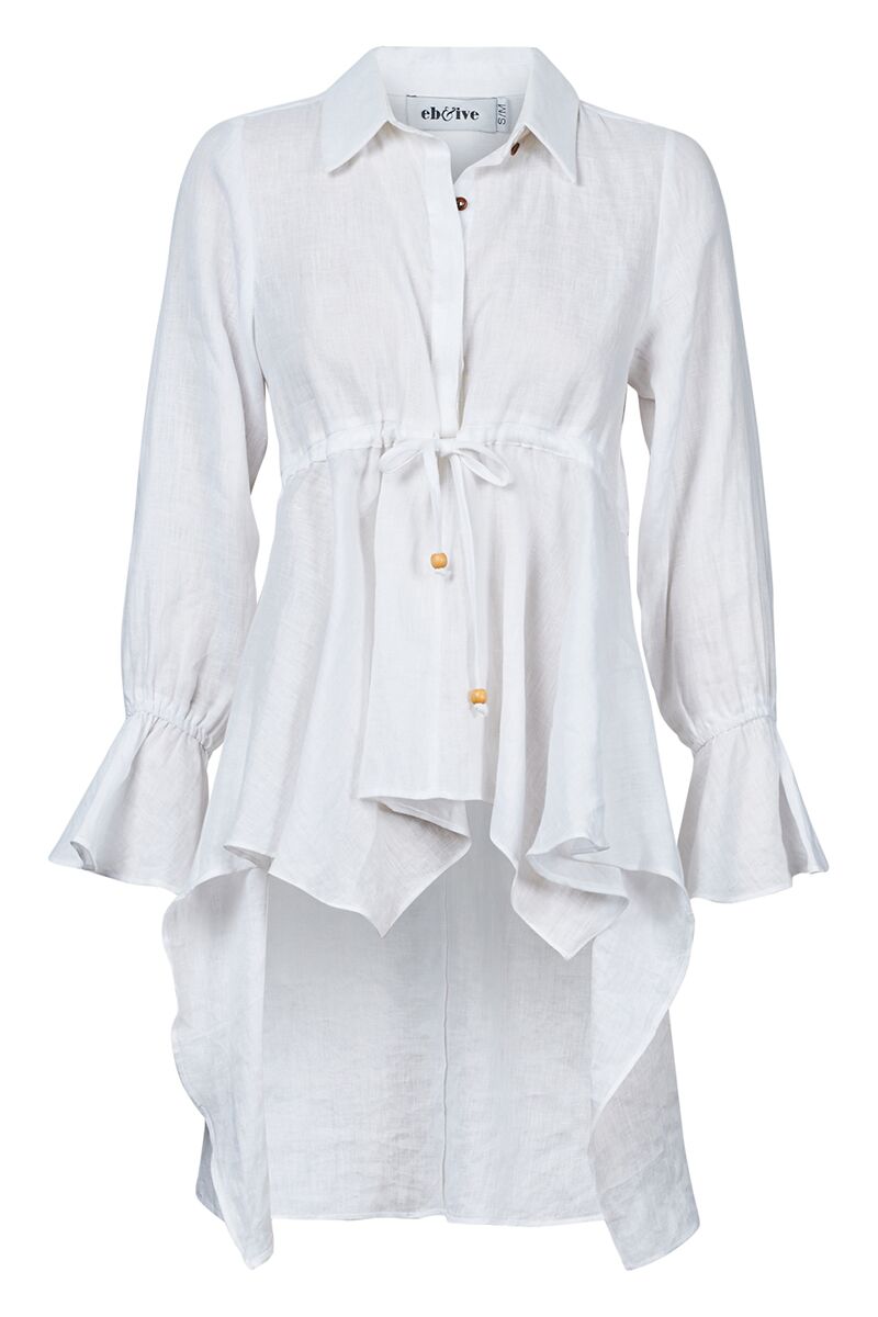 Korbel Waterfall Shirt - White by Eb & Ive