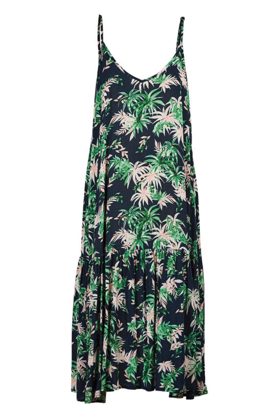 Eb & Ive Sardinia Tank Maxi - Indigo Palm - One Size