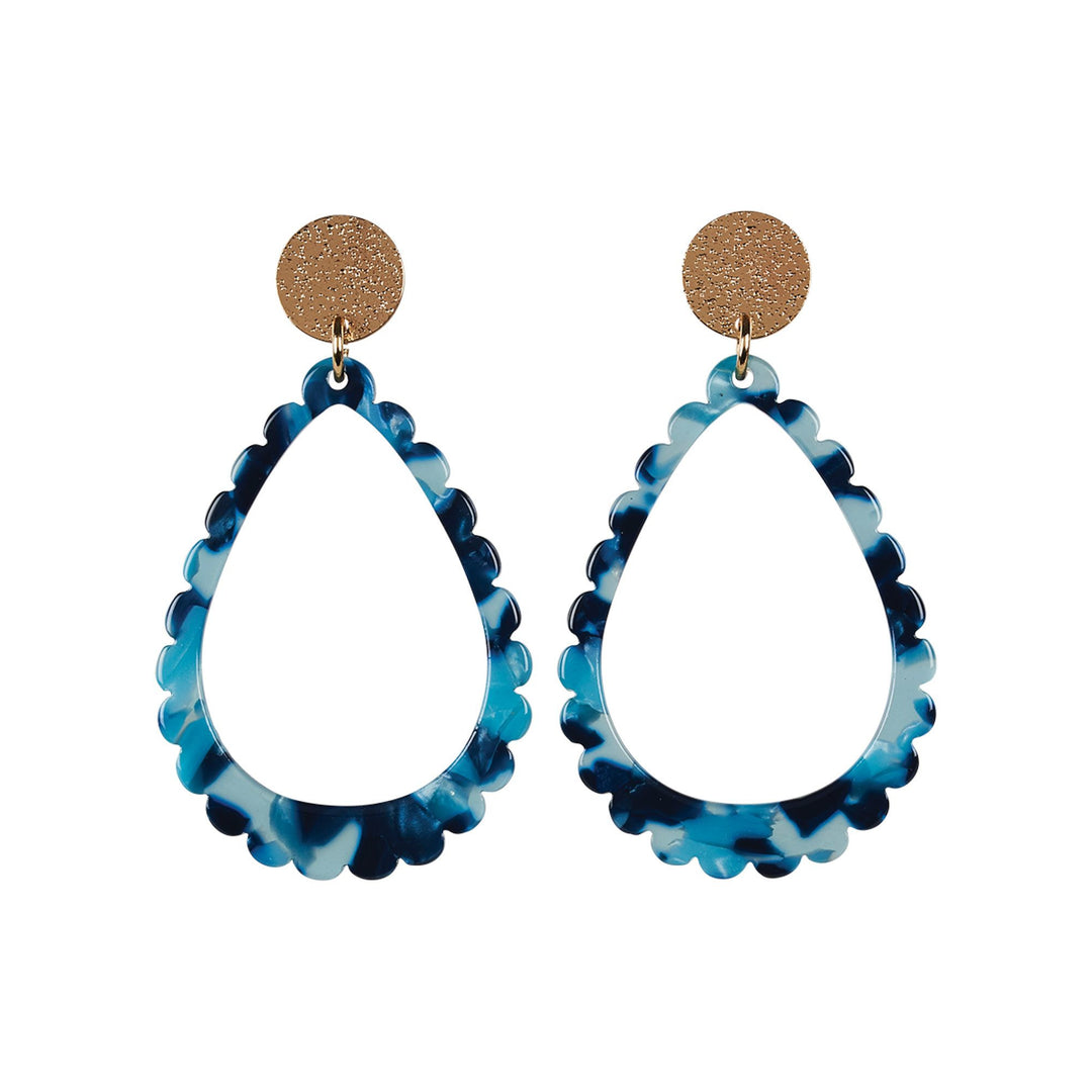 Tribu Teardrop Earring - Peacock