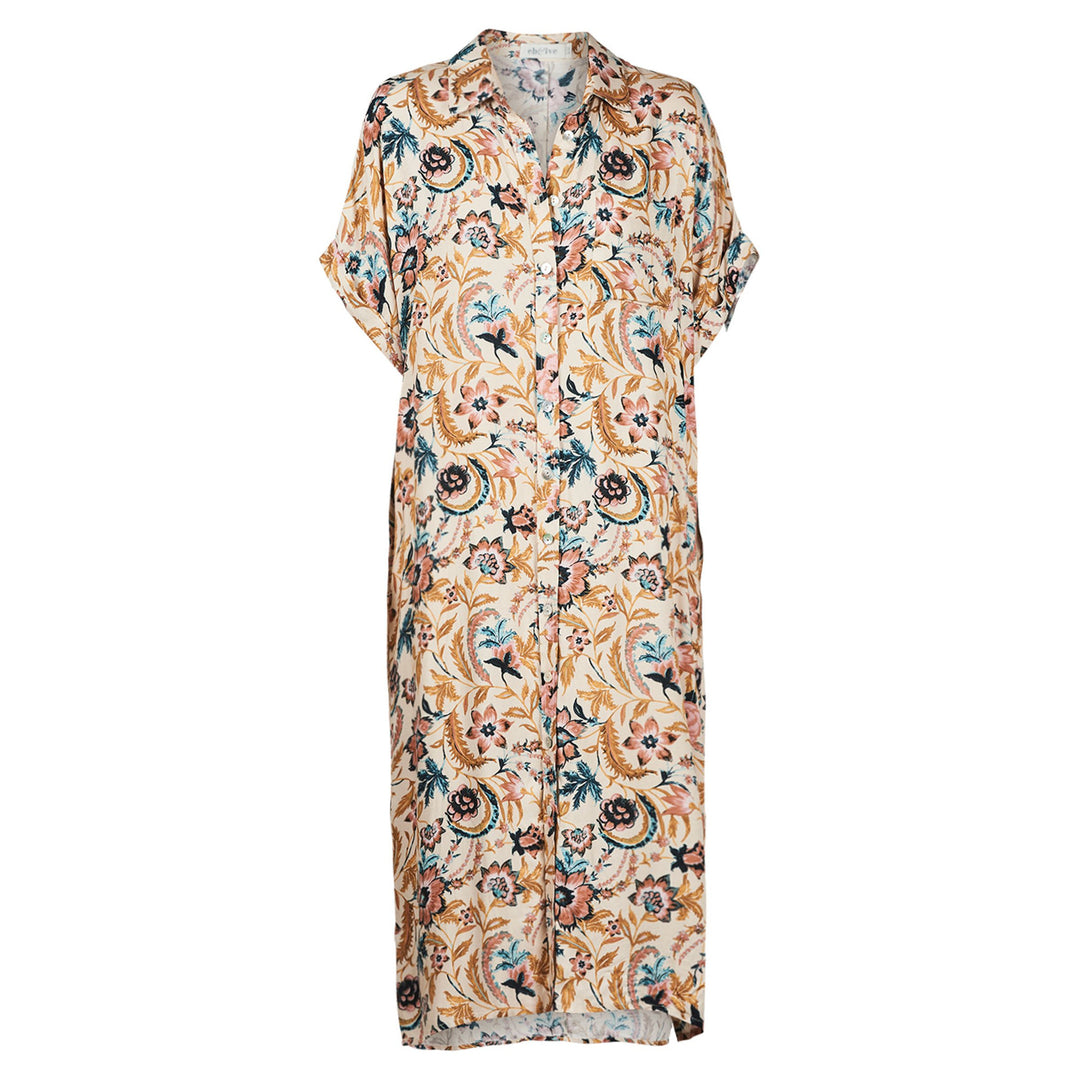 Eb & Ive Ohana Shirt Dress - Buff Botanical