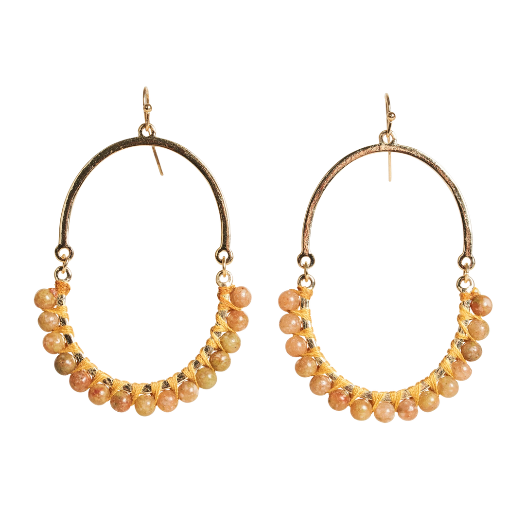 Eden Stone Earring - Camel