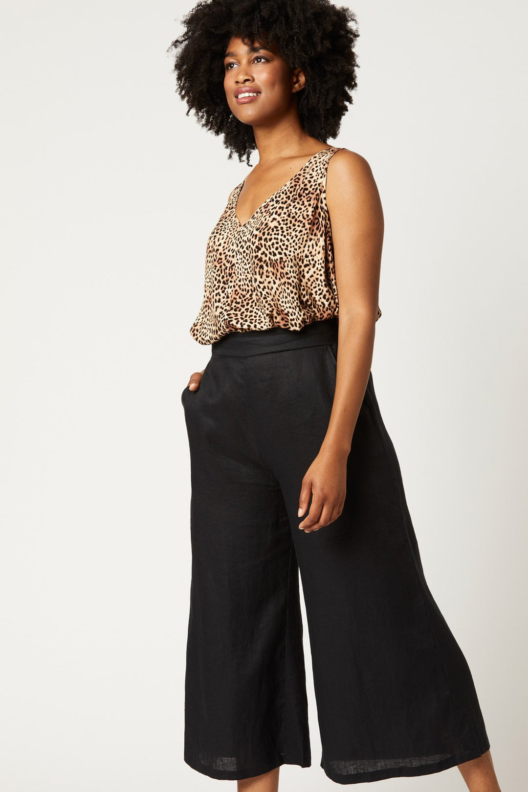 Eb & Ive Nala Wide Leg Pant - Ebony