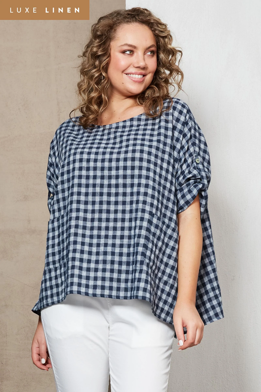 Eb & Ive Mimosa Relaxed Top - Indigo