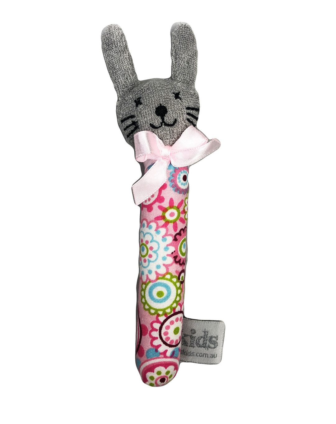 Small Bunny Rattle - Pink Floral
