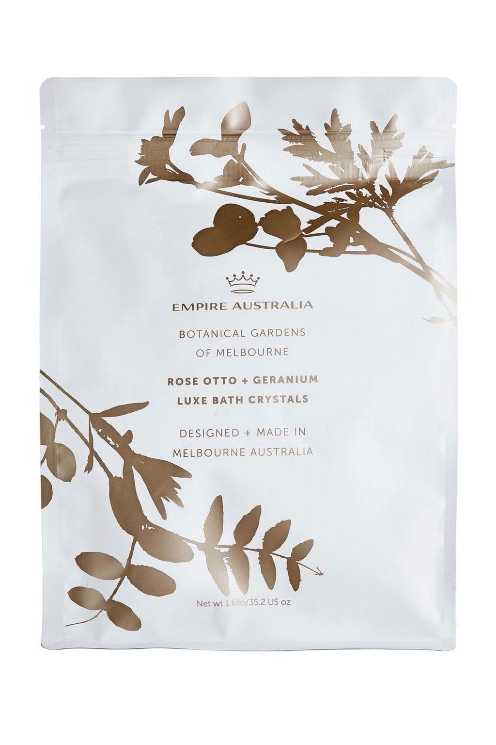 Botanical Gardens of Melbourne Rose & Geranium Luxe Bath Crystals 1kg