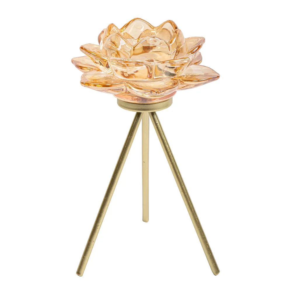 Rose Tlite on Tall Stand - Champagne