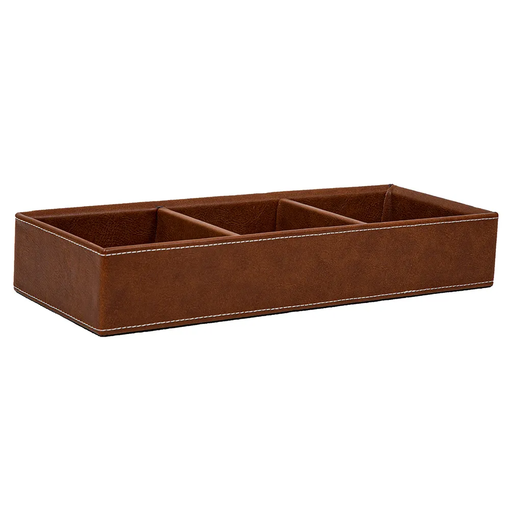 Tan Genieve Triple Tray