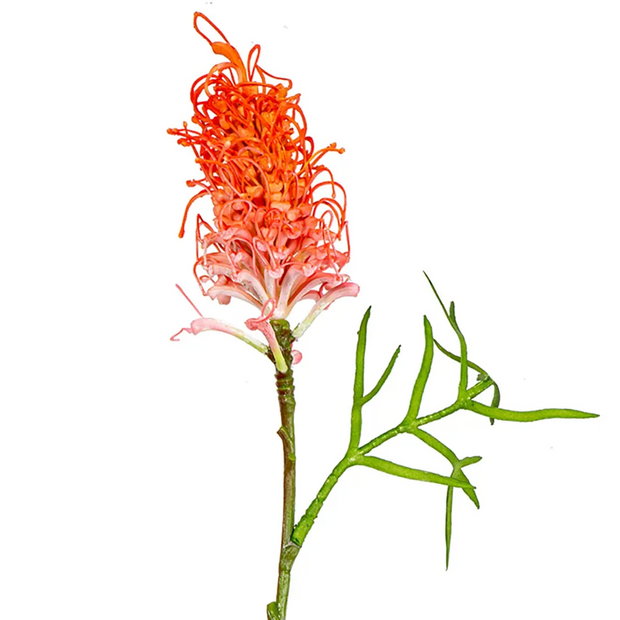 Artificial Protea Wild Stem - Orange