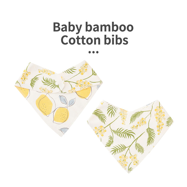 Hello Chester Bamboo Cotton Bib - Lemons