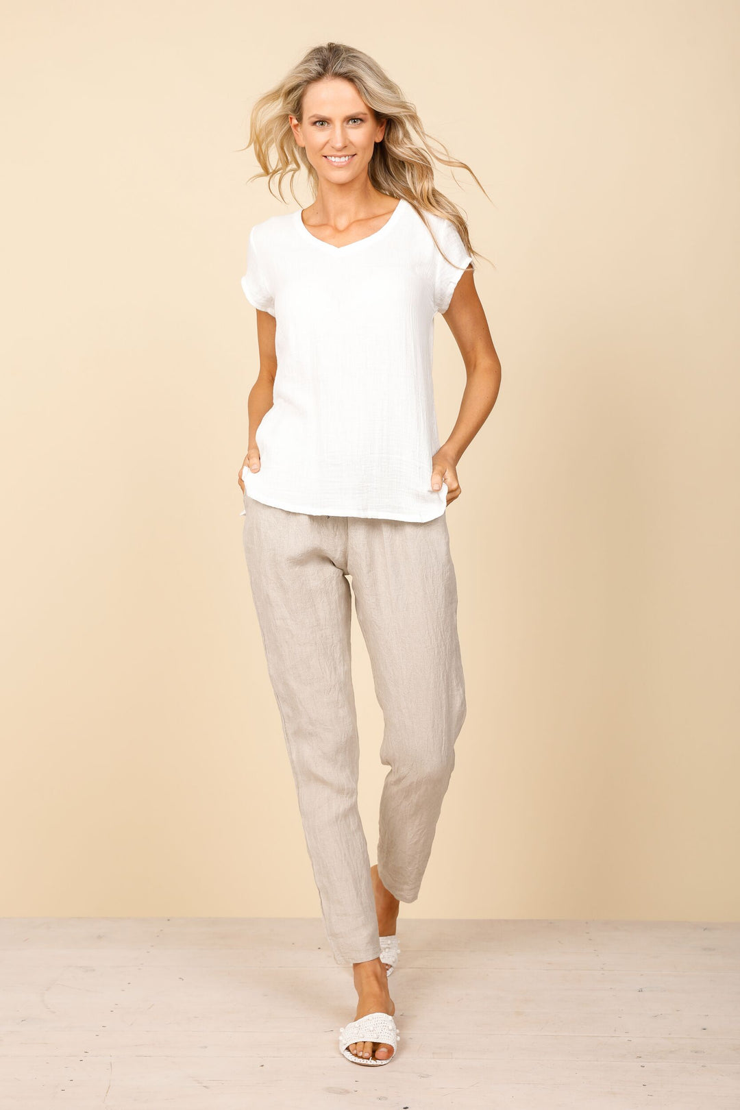 Holiday Lulu Top - White