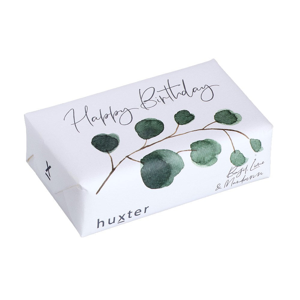 Green Leaves - Happy Birthday - Wrapped Fragranced Soap