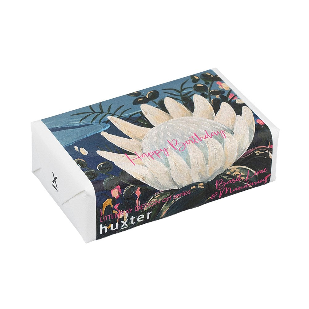 Huxter Cool Bloom Happy Birthday - Wrapped Fragranced Soap