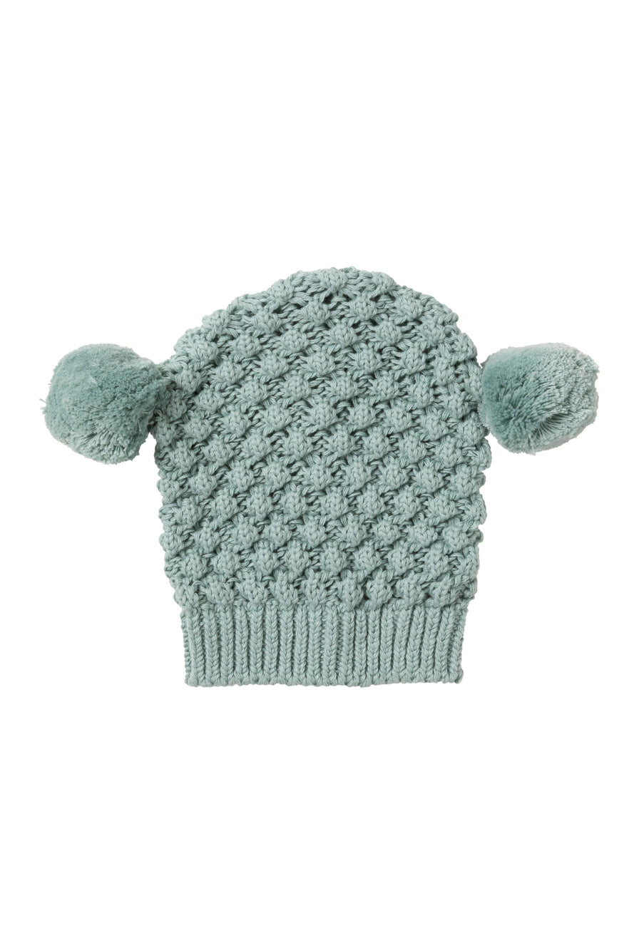 Double Pom Popcorn Hat - Duck Egg Blue