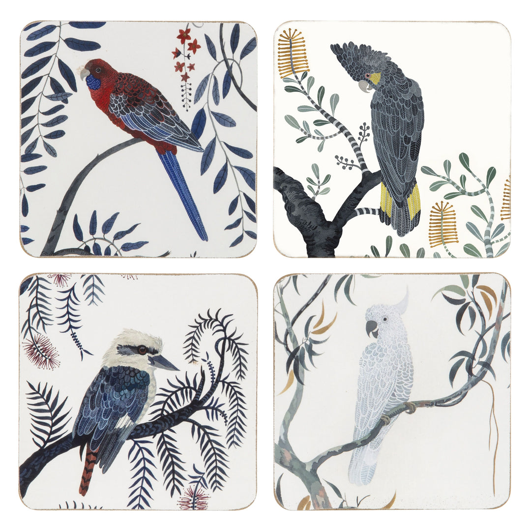 Australian Birds Hardback Coasters