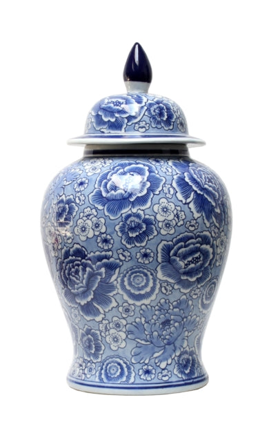 Blue & White Floral Temple 45cm