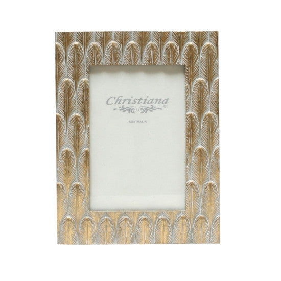 Gold Feather Photo Frame