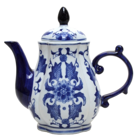 Blue & White Ceramic Teapot