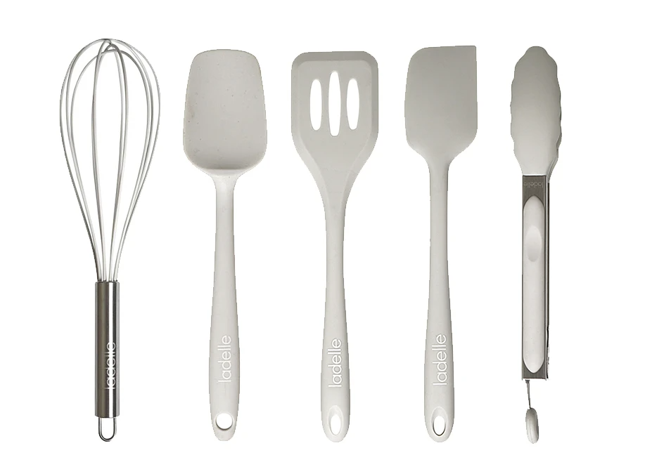 Ladelle Professional Series Grey Silicone Utensil 5pce
