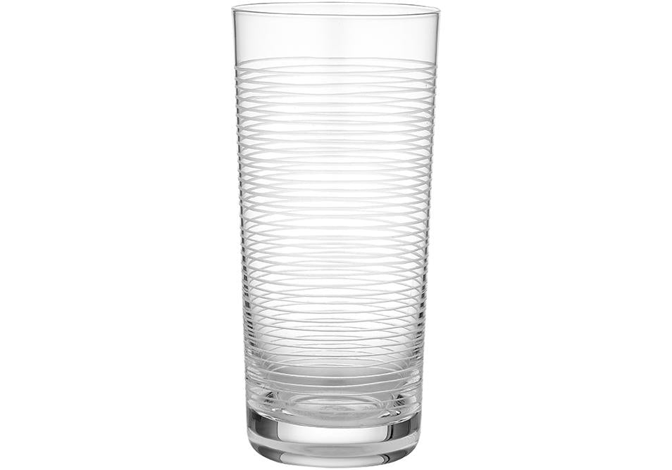 Linear Etched Clear Highball Tumbler