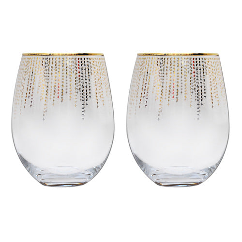 Ladelle Twinkle 2pk Glass Tumbler