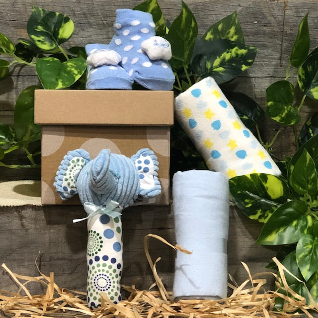 Mini Baby Boy Rattle Gift Pack
