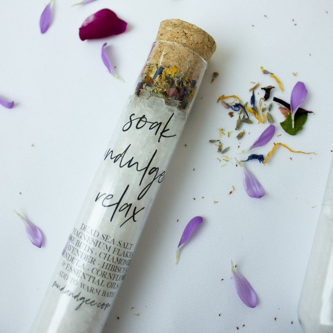 Peppermint Soak Bath Salts Test Tube by Mud & Gee