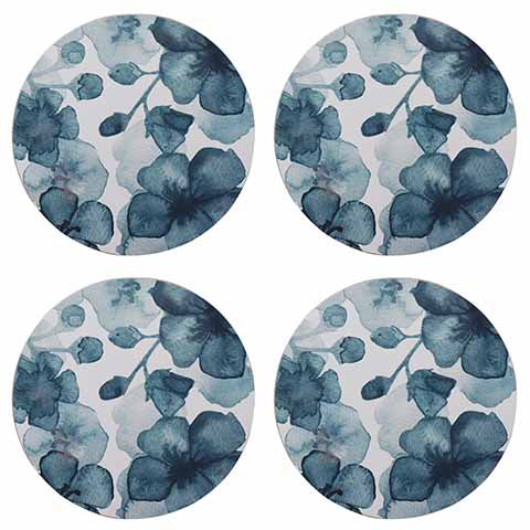 Cherry Blossom Round Coasters - Set of 4