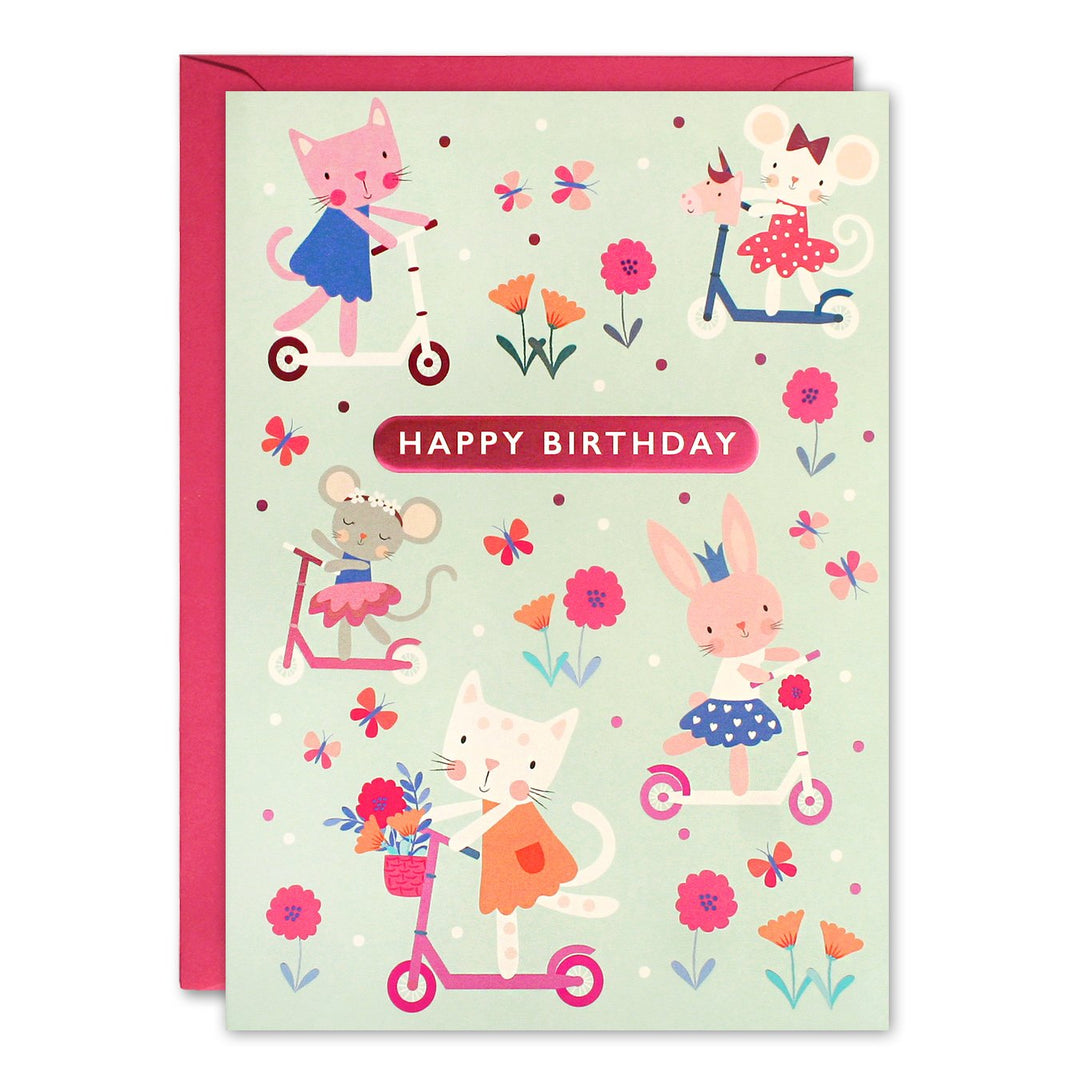 Scooters Children's Birthday Card