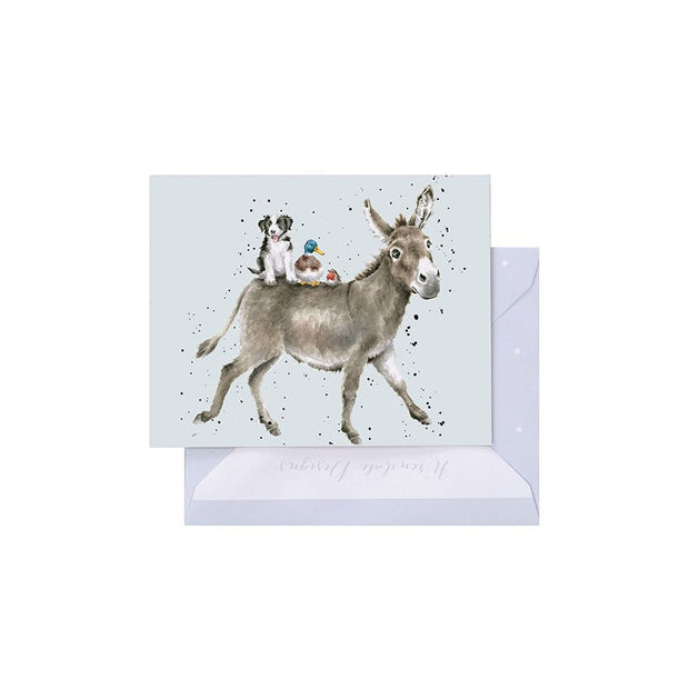Wrendale Mini Card - The Donkey Ride