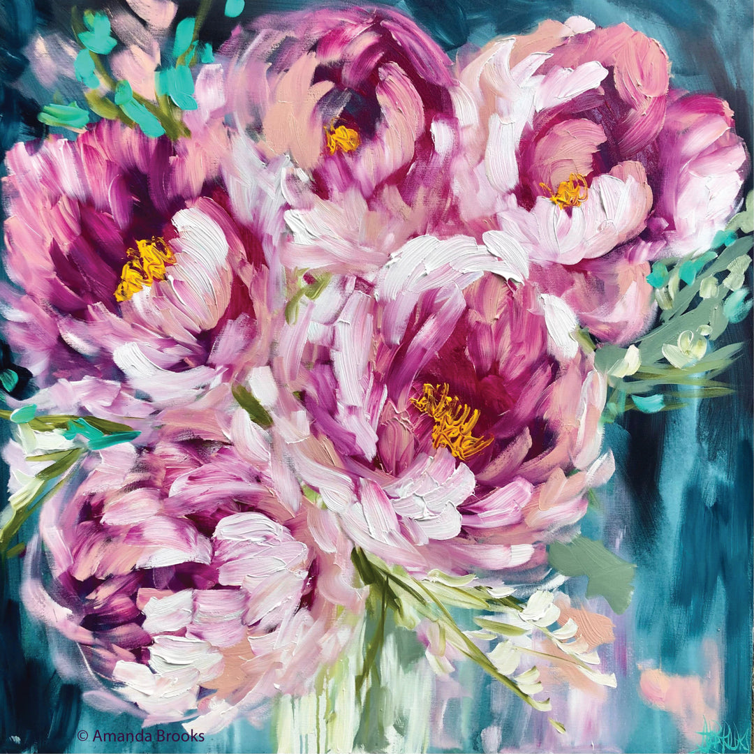 Lilli Rock Count Your Blessings Peony Coaster