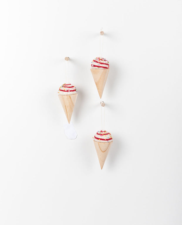 Carousel Hanging Ice Cream Swirl - Red